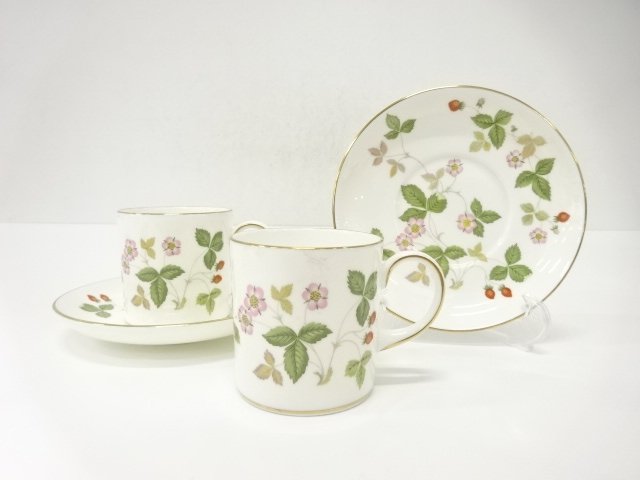 WEDGWOOD　ウェッジウッド　ワイルドストロベリー　モカカップ＆ソーサーペア　洋食器
